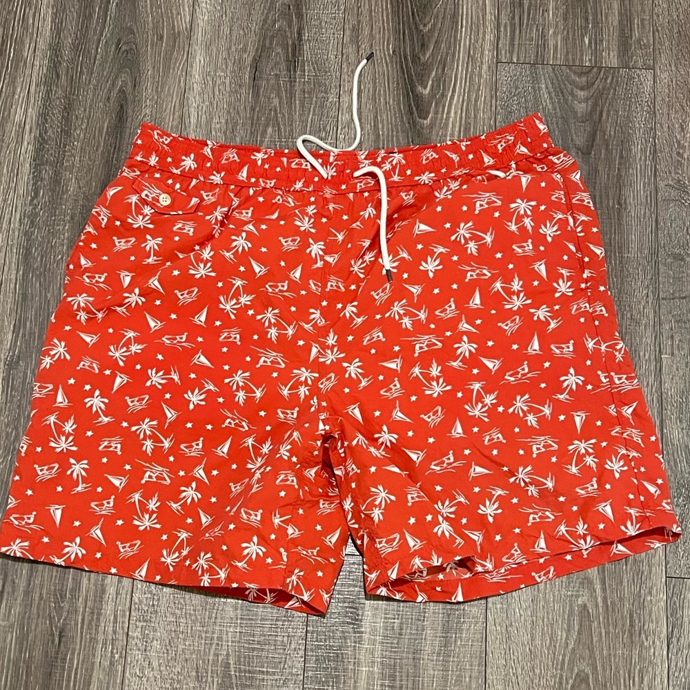 Ralph Lauren Red Swim Trunks Size XL Tall